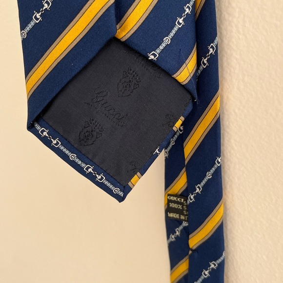 Vintage Gucci Men’s Silk Tie 1970s - Picture 5 of 6